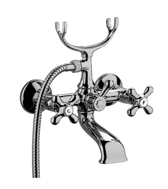 WASHBASIN + BIDET + BATHTUB MIXER SET PAFFONI IRIS IN CHROME-PLATED BRASS - IRISLBV