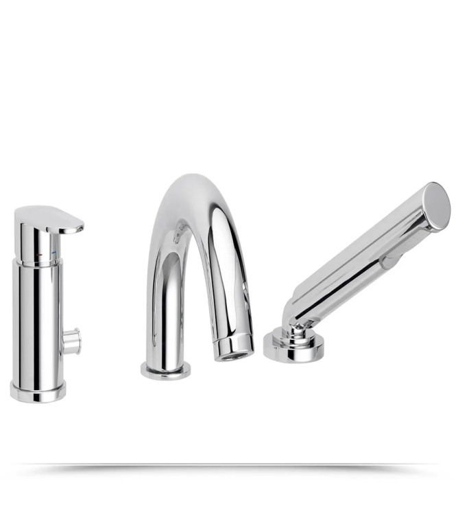 PAFFONI CANDY CHROME WASHBASIN AND BIDET MIXERS AND BATH RIM MIXER - CANDLBBV