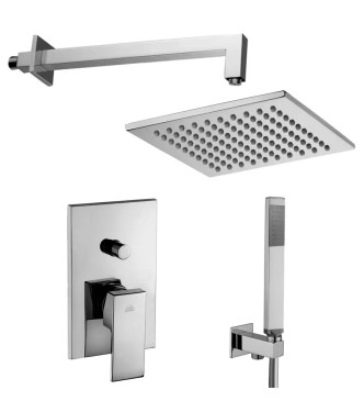 COMPOSIZIONE DOCCIA DESIGN PAFFONI CON BRACCIO, SOFFIONE, DOCCETTA E MISCELATORE CON DEVIATORE - LEVELDC