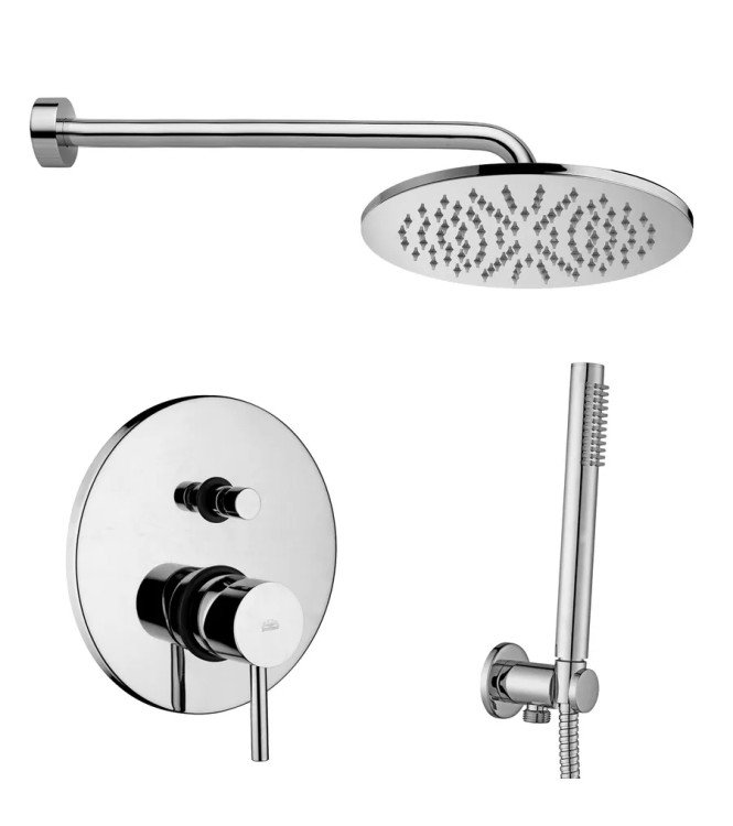 SET DOCCIA STICK DI PAFFONI CON MISCELATORE DOCCIA CON DEVIATORE + BRACCIO 40 CM + SOFFIONE + DOCCETTA - STICKDOCCIA