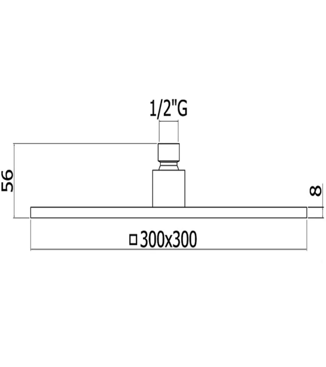 SOFFIONE DOCCIA 30X30 CM "QUADRO" PAFFONI SYNCRO KING ZSOF078CR