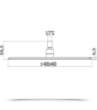 SOFFIONE DOCCIA 40X40 CM "QUADRO" PAFFONI ORIGINAL ZSOF104CR