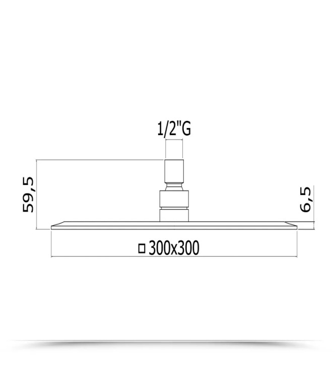30 X 30 CM SQUARE ANTI-LIME SCALE SHOWER HEAD IN CHROME-PLATED METAL -  ZANZIBAR BY PAFFONI - ZSOF096CR