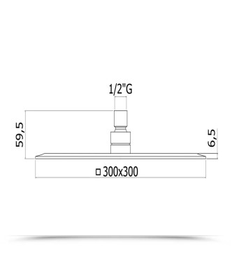 SOFFIONE DOCCIA 30X30 CM "QUADRO" PAFFONI ZANZIBAR ZSOF096CR