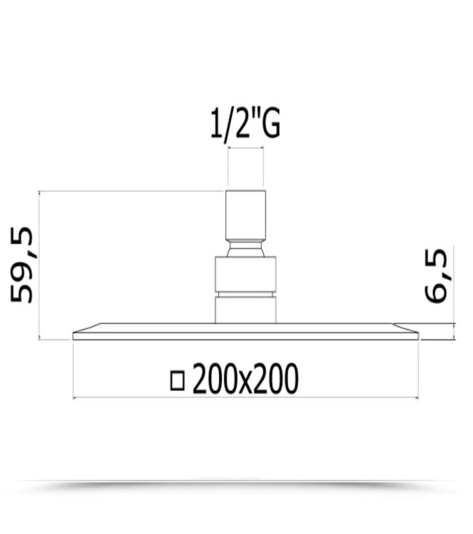 SOFFIONE DOCCIA 20X20 CM "QUADRO" PAFFONI HAWAI ZSOF095CR