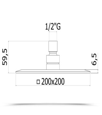 SOFFIONE DOCCIA 20X20 CM "QUADRO" PAFFONI HAWAI ZSOF095CR