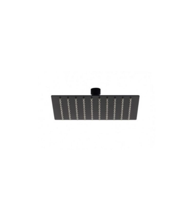 20 X 20 CM SQUARE INSPECTABLE SHOWER HEAD IN MATT BLACK METAL -  SYNCRO BY PAFFONI - ZSOF075NO