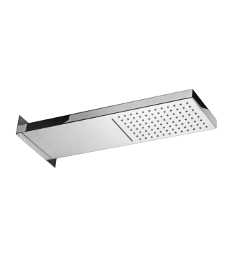 53 X 16 CM RECTANGULAR BUILT-IN SHOWER HEAD IN CHROME-PLATED METAL -  CASCADE BY PAFFONI - ZSOF099CR