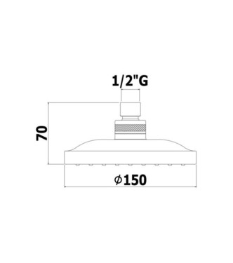 15 CM ROUND ANTI-LIME SHOWER HEAD IN CHROME-PLATED ABS -  ARIZONA BY PAFFONI - ZSOF029CR
