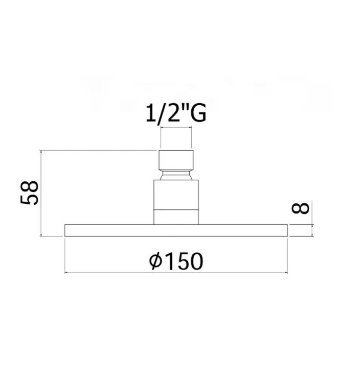 15 CM ROUND INSPECTABLE SHOWER HEAD IN CHROME-PLATED METAL -  WIND BY PAFFONI - ZSOF092CR