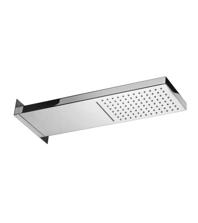 SOFFIONE DOCCIA 53X16 CM "RETTANGOLARE" BIANCO OPACO PAFFONI CASCADE DOPPIO GETTO ZSOF099BO