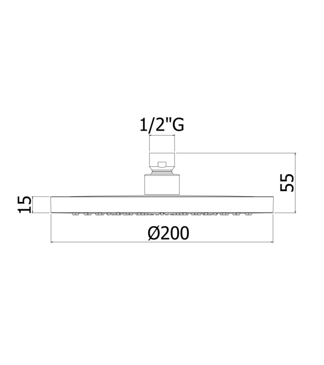 SOFFIONE DOCCIA Ø20 CM "TONDO" PAFFONI PANDA ZSOF115CR