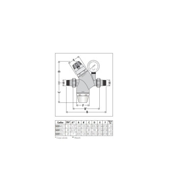RIDUTTORE DI PRESSIONE ESTRAIBILE 1" CALEFFI 535161