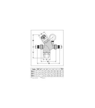 RIDUTTORE DI PRESSIONE ESTRAIBILE 1" CALEFFI 535160