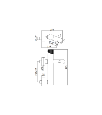 MISCELATORE INCASSO DOCCIA CON PIASTRA Ø 110 MM PAFFONI SERIE JO JO011CR