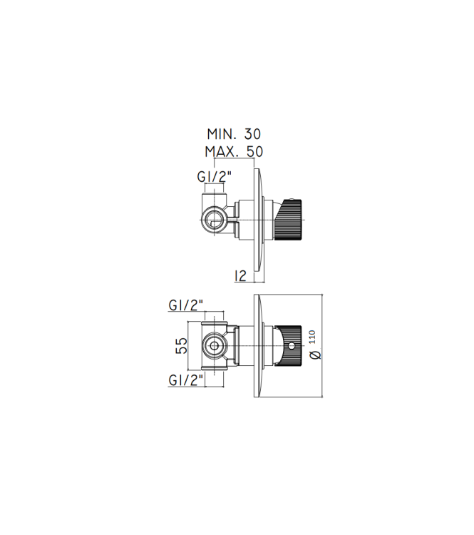 MISCELATORE INCASSO DOCCIA 2 USCITE PAFFONI SERIE JO JO015CR