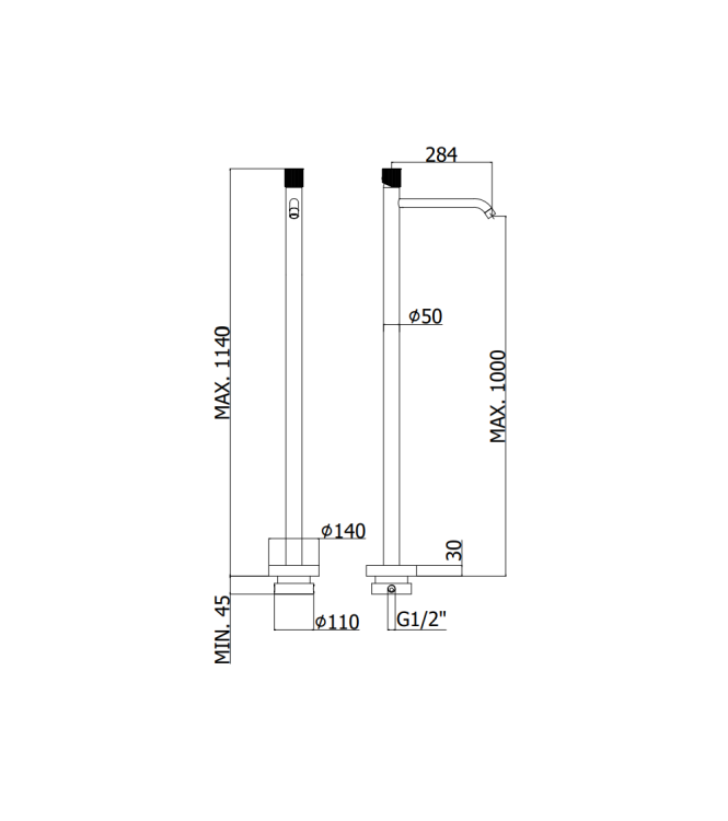 MISCELATORE ESTERNO PER VASCA CON DEVIATORE PAFFONI SERIE JO JO026CR