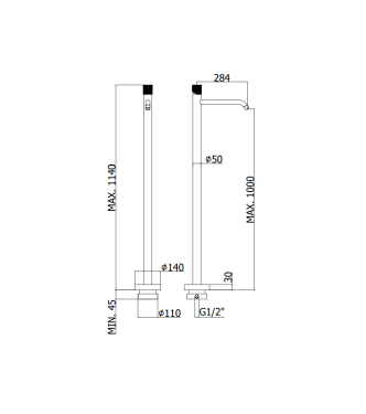 MISCELATORE ESTERNO PER VASCA CON DEVIATORE PAFFONI SERIE JO JO026CR