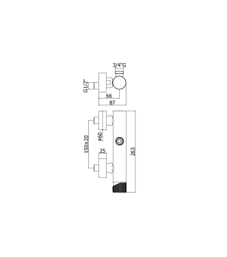 MISCELATORE ESTERNO PER DOCCIA PAFFONI SERIE JO JO168RCR