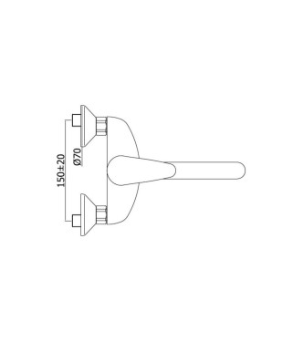 Miscelatore lavello a parete Paffoni serie Duemila DU159CR