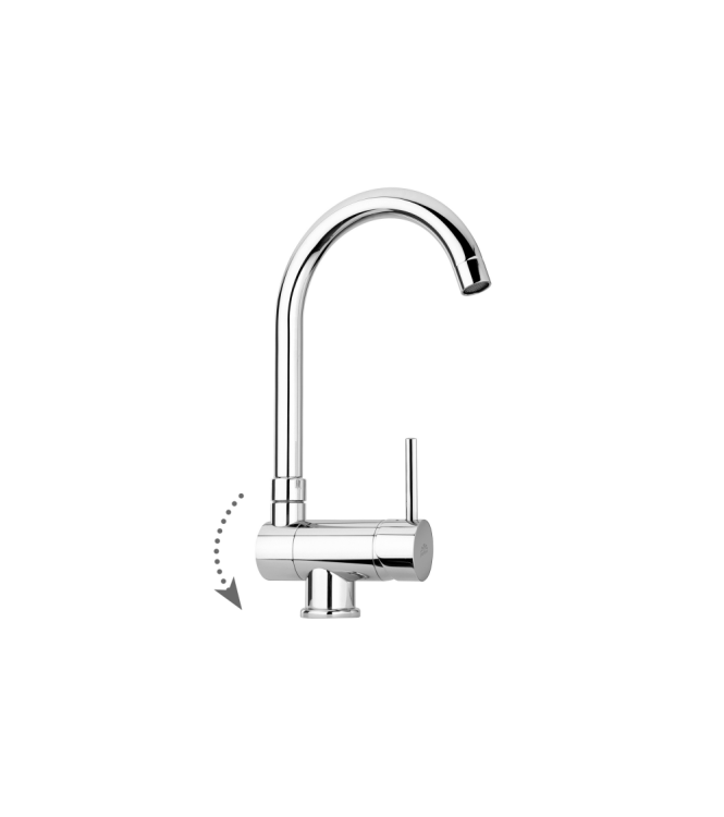 Miscelatore lavello monocomando con canna orientabile Paffoni serie Stick SK189CR