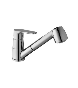 Miscelatore monocomando lavello cucina con doccino estraibile Paffoni serie Green GR183CR