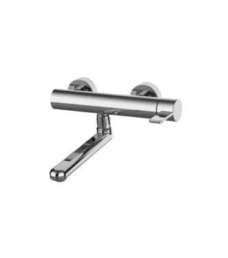 Miscelatore monocomando per lavello a parete Steel Looking Paffoni serie Rock RO161ST