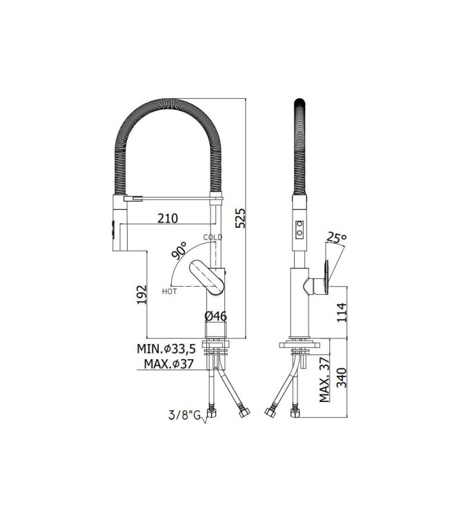 Miscelatore monocomando per lavello con canna orientabile Paffoni serie Candy CA179CR