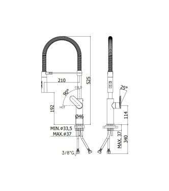 Miscelatore monocomando per lavello con canna orientabile Paffoni serie Candy CA179CR