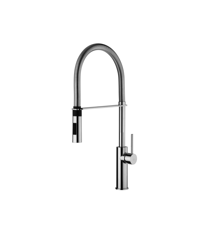 Miscelatore monocomando per lavello con canna orientabile Paffoni serie Light LIG179STNO