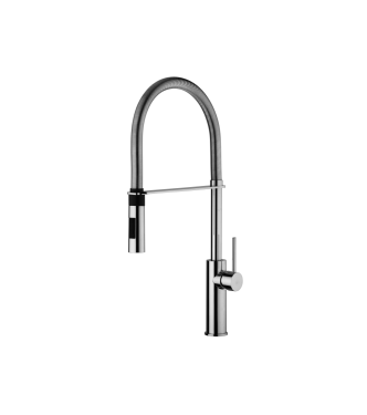 Miscelatore monocomando per lavello con canna orientabile Paffoni serie Light LIG179STNO