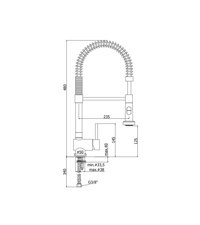 Miscelatore monocomando per lavello con canna orientabile Paffoni serie Stick SK176CR