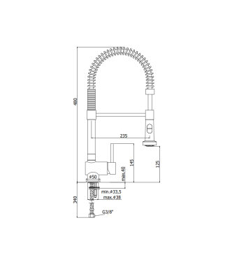 Miscelatore monocomando per lavello con canna orientabile Paffoni serie Stick SK176CR