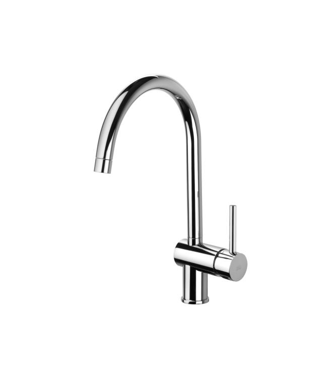 Miscelatore monocomando per lavello con canna orientabile Steel Looking Paffoni serie Light LIG280ST