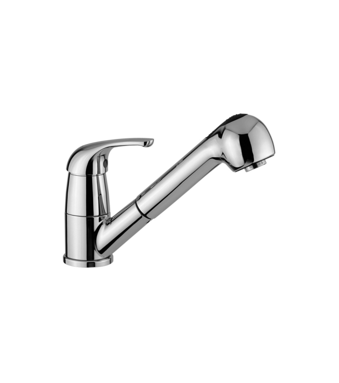 Miscelatore monocomando per lavello con doccetta estraibile Paffoni serie Apollo 3 APM3183CR