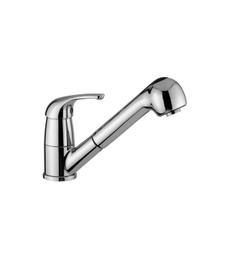 Miscelatore monocomando per lavello con doccetta estraibile Paffoni serie Apollo 3 APM3183CR