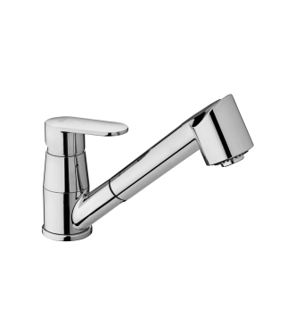 Miscelatore monocomando per lavello con doccetta estraibile Paffoni serie Candy CA183CR