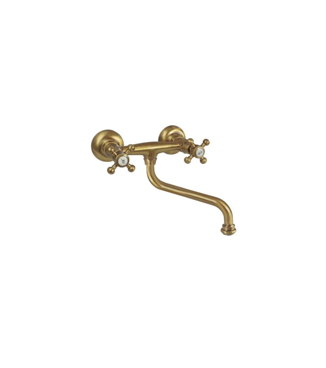 Gruppo lavello a muro con canna orientabile bronzato Paffoni serie Belinda-Melissa FBLV161BR