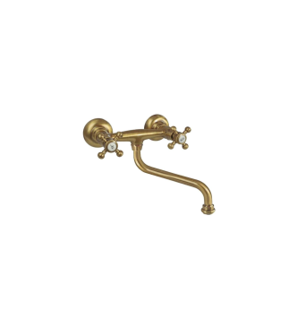 Gruppo lavello a muro con canna orientabile bronzato Paffoni serie Belinda-Melissa FBLV161BR