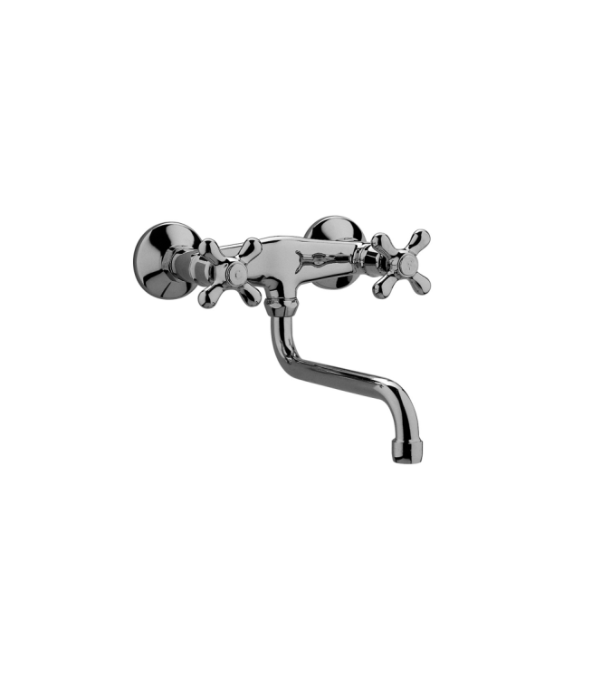 Gruppo lavello a muro con canna orientabile Paffoni serie Iris IRV161CR