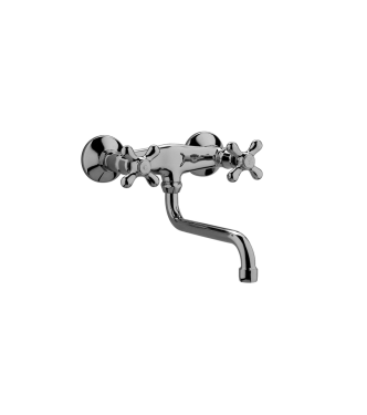 Gruppo lavello a muro con canna orientabile Paffoni serie Iris IRV161CR