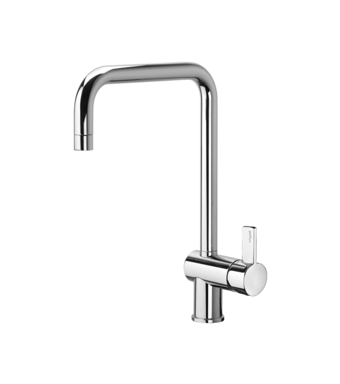 Miscelatore monocomando per lavello cucina con canna orientabile Steel Looking Paffoni serie Rock RO980ST
