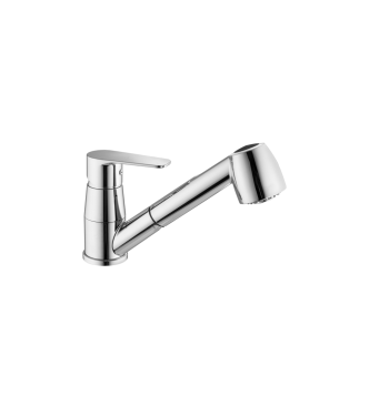 Miscelatore per lavello monocomando con doccetta estraibile Paffoni serie Lime LM183CR