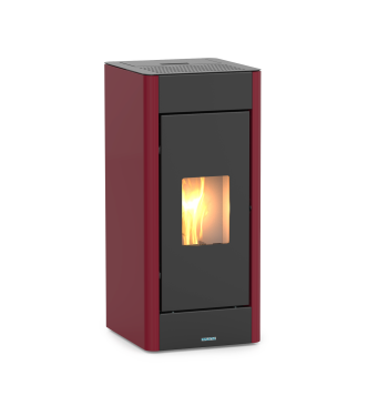 STUFA A PELLET VERONA 10 KW CANALIZZABILE 5 STELLE BORDEAUX - ITALICAL 104040D4