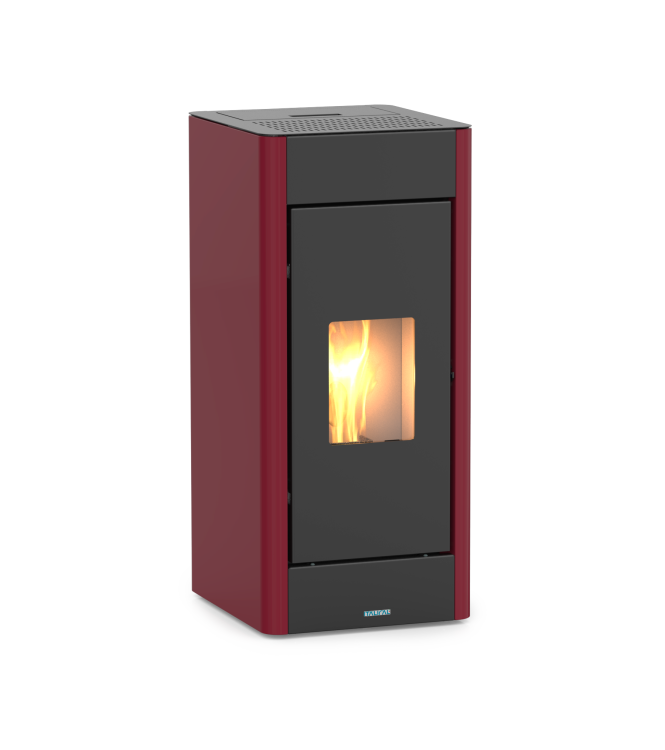 STUFA A PELLET VERONA 12 KW CANALIZZABILE 5 STELLE BORDEAUX - ITALICAL 104041D4