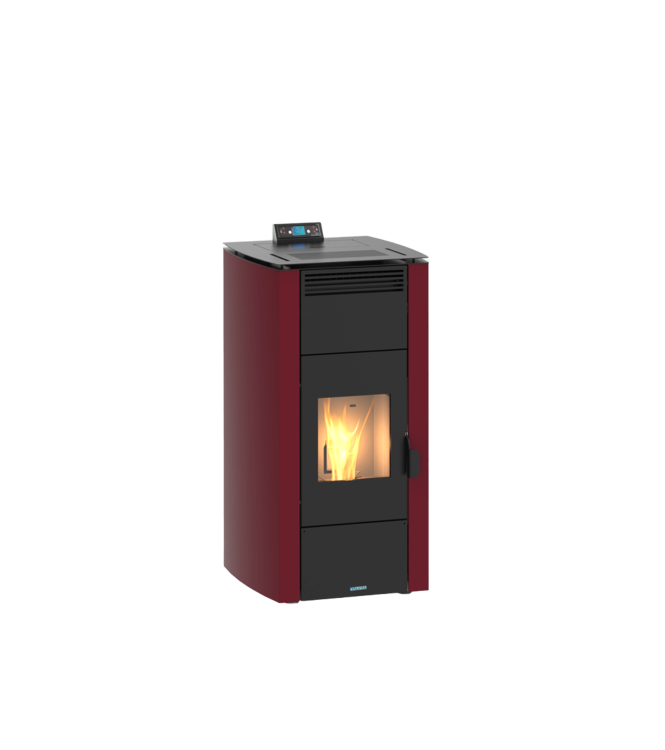 STUFA A PELLET VENEZIA 20 KW 5 STELLE BORDEAUX - ITALICAL 104271IC