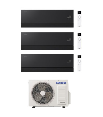 CONDIZIONATORE SAMSUNG TRIAL SPLIT WINDFREE PREMIÈRE 7000+7000+12000 BTU NERO WIFI INVERTER AJ080TXJ4KG/EU A++