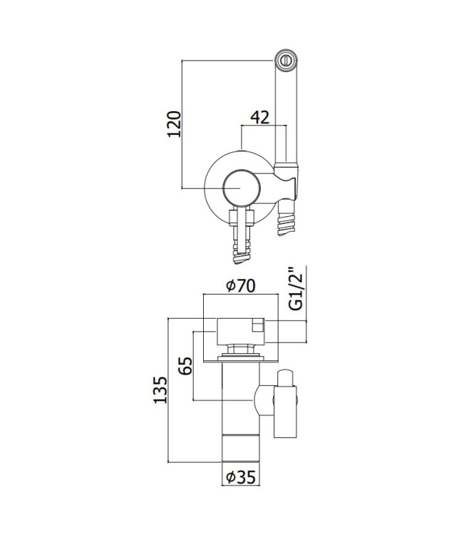 Set bidet da incasso con miscelatore e doccia Paffoni ZDUP110CR