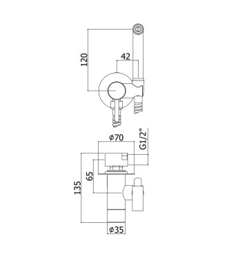 Set bidet da incasso con miscelatore e doccia Paffoni ZDUP110CR