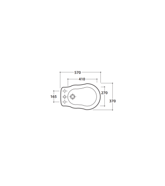 Bidet a terra in ceramica 57x37 cm tre fori Globo Paestum PA060BI